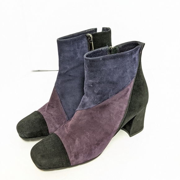 Paolo Linea suede 3 tone ankle boots - Picture 14 of 16